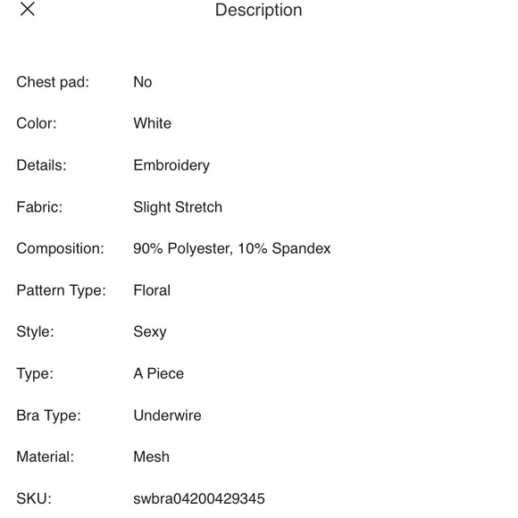 Floral Embroidered Mesh Underwire Bra - Picture 4 of 6